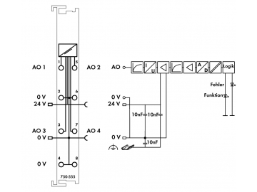 WAGO 750-555 類比輸出模組 縮小圖